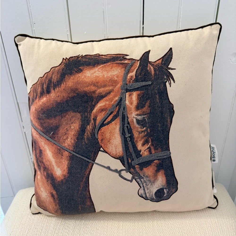 Horse Print Throw Pillow